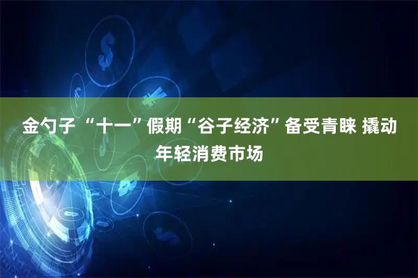 金勺子 “十一”假期“谷子经济”备受青睐 撬动年轻消费市场