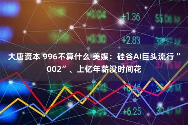 大唐资本 996不算什么 美媒：硅谷AI巨头流行“002”、上亿年薪没时间花